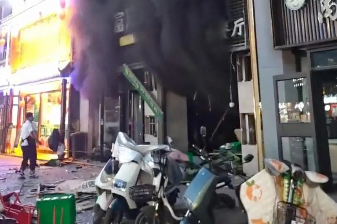 A gas explosion ripped through the restaurant in the northwestern city of Yinchuan on June 21.