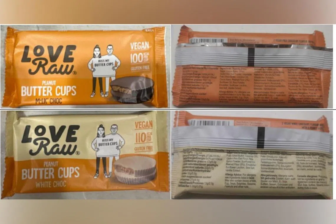 SFA said consumers who have bought the products and are intolerant of or allergic to gluten should not consume them.