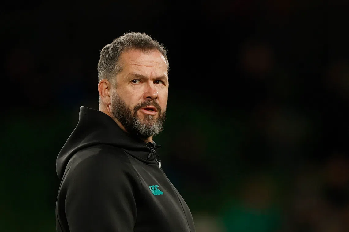 Rugby Union - Six Nations Championship - Ireland v Wales - Aviva Stadium, Dublin, Ireland - March 6, 2026 Ireland head coach Andy Farrell during the warm up before the match REUTERS/Clodagh Kilcoyne