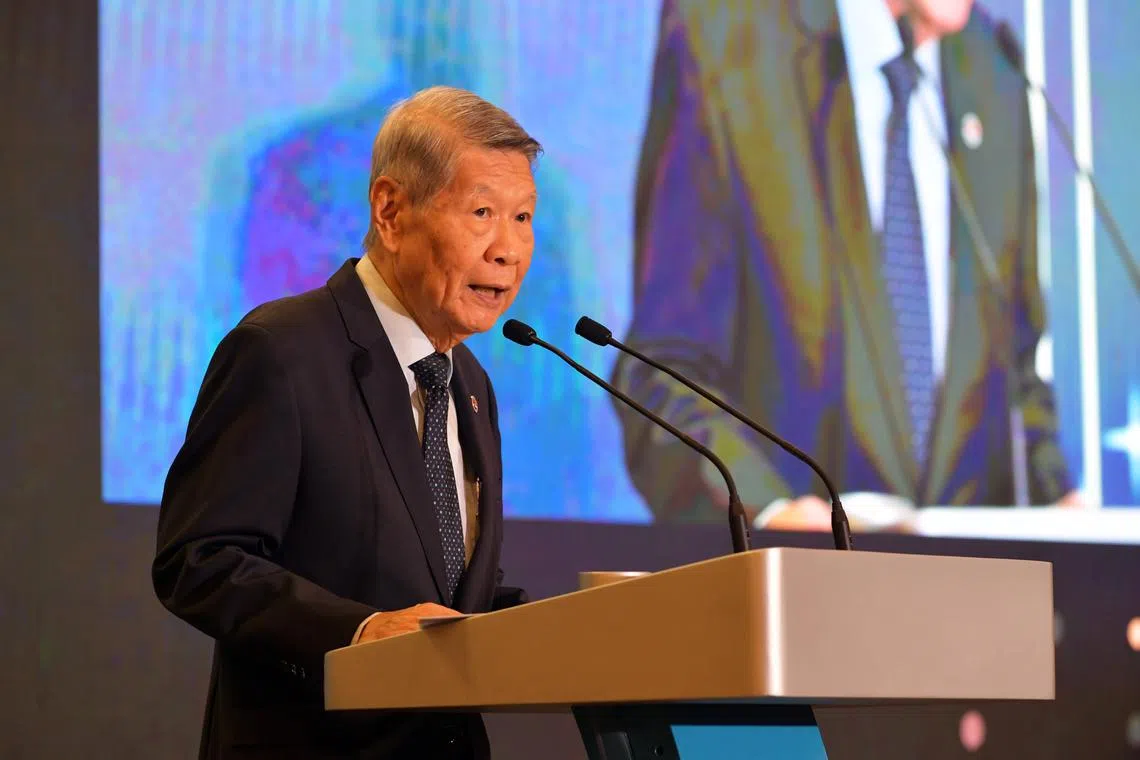 pixchildren / ST20221122_202226453034 / Alphonsus Chern //

Singapore Children's Society chairman Koh Choon Hui speaking at the society's 70th anniversary charity gala dinner on Nov 22, 2022.
