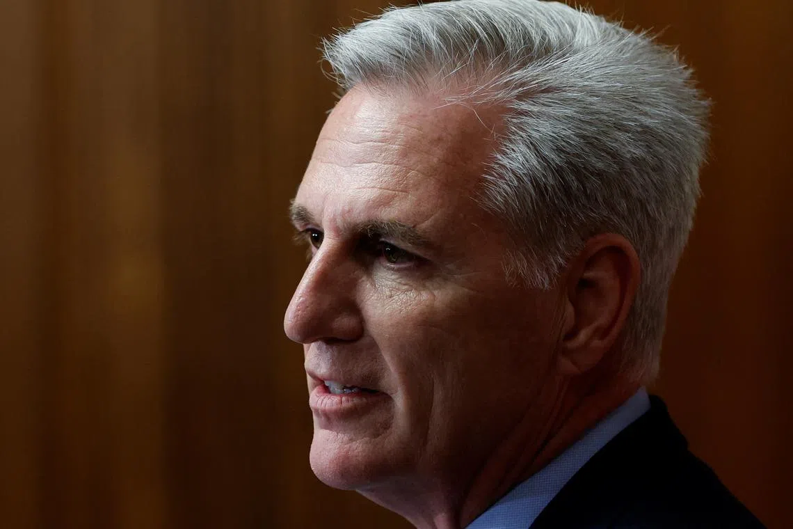 Representative Kevin McCarthy told reporters on Tuesday he would not make another run for speaker.