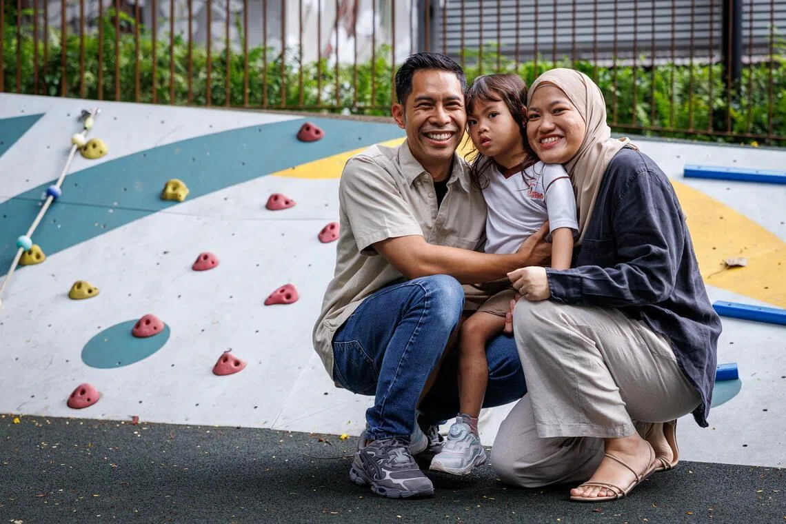 Five-year-old Nadine, who has autism, has been enjoying her days at Kindle Garden, to the relief of her parents Ms Fatimah Rahmat and Mr Yaqien Jamaludin.