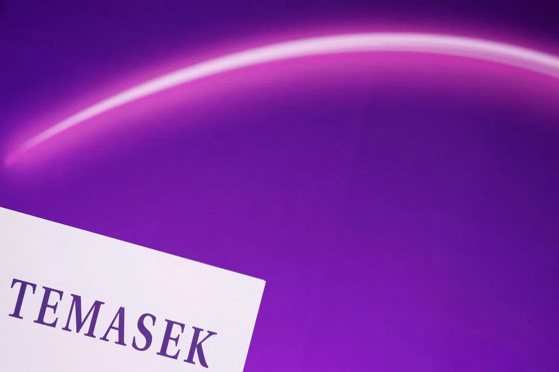 FILE PHOTO: A Temasek signage is pictured at their annual Temasek Review in Singapore July 11, 2023. REUTERS/Edgar Su/File Photo