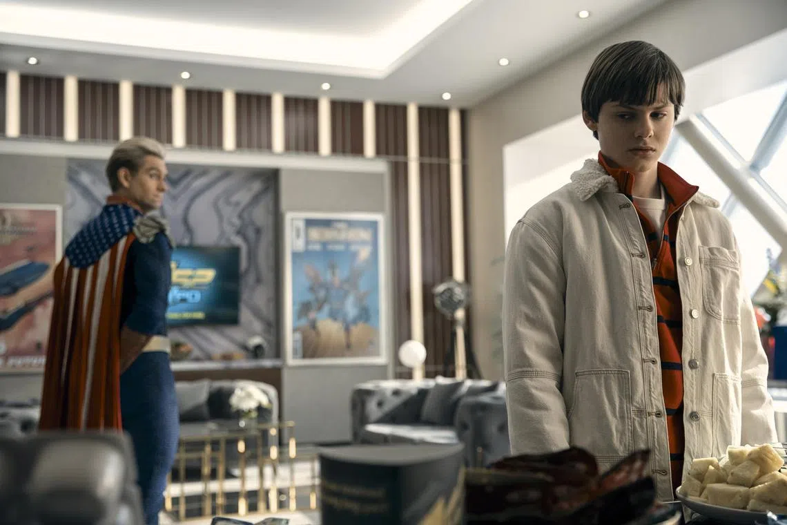 Antony Starr (Homelander), Cameron Crovetti (Ryan) in The Boys

Source: Prime Video