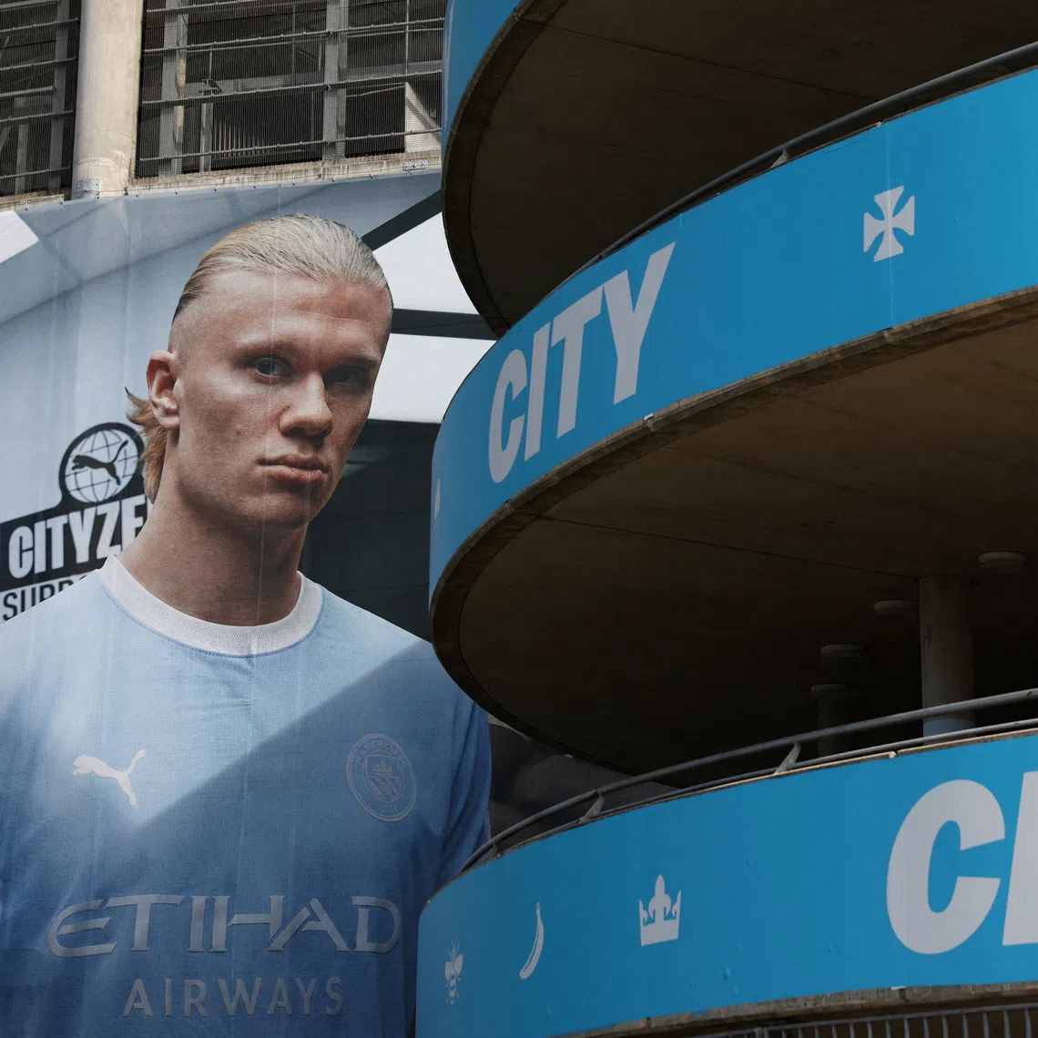 General view of the Etihad Stadium, home of Manchester City.