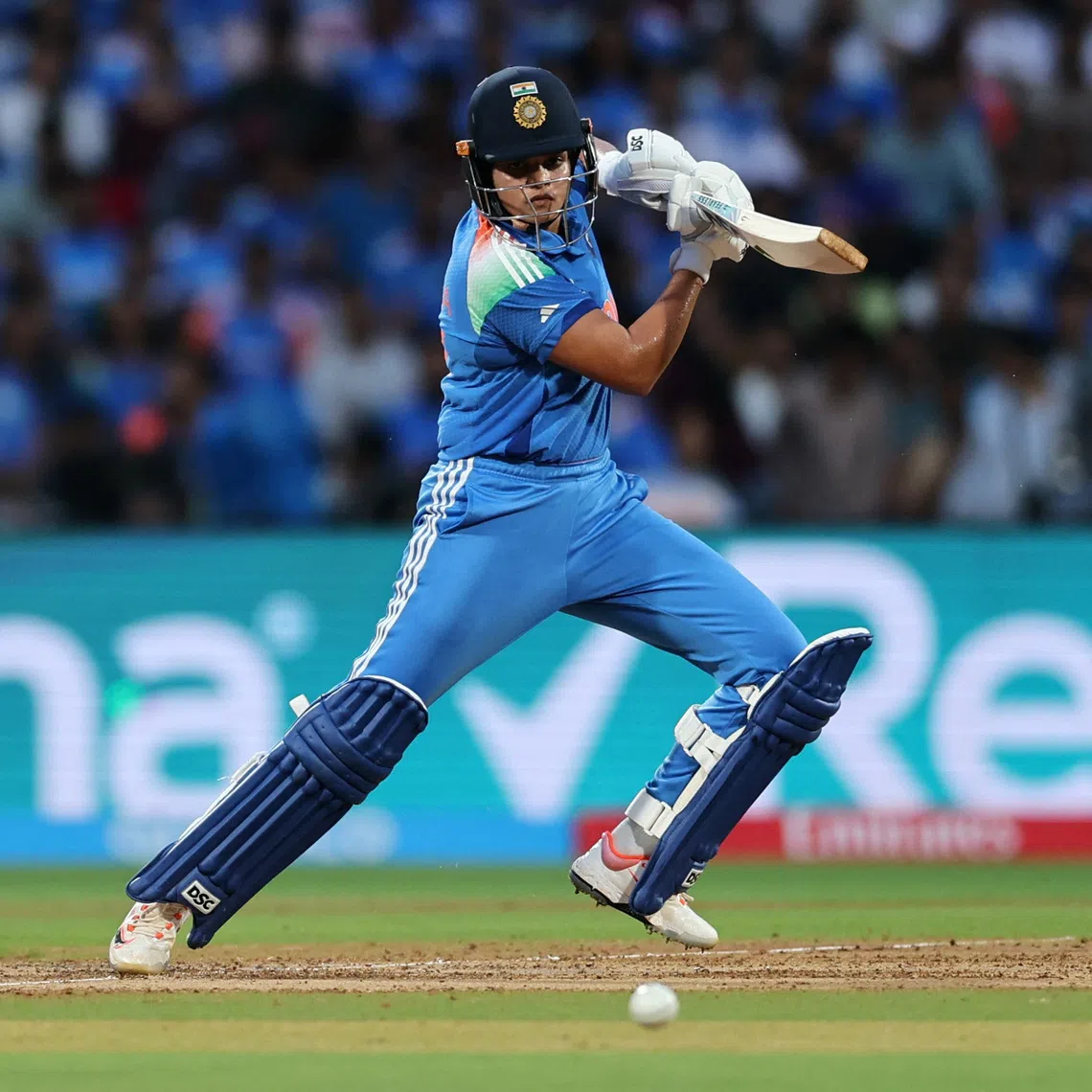Cricket - ICC Women's World Cup - Final - India v South Africa - DY Patil Stadium, Navi Mumbai, India - November 2, 2025 India's Shafali Verma in action REUTERS/Francis Mascarenhas