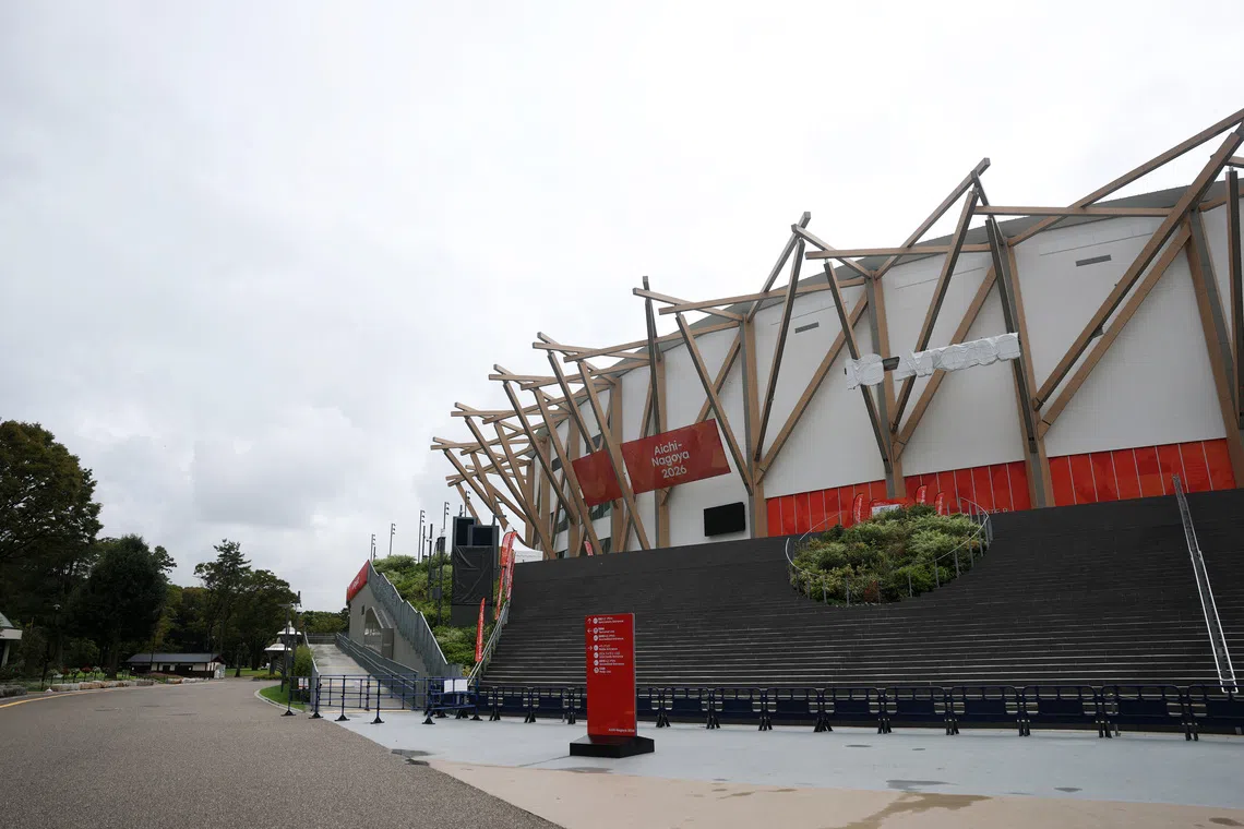 Asian Games - Aichi-Nagoya 2026 - Previews - Nagoya, Japan - September 15, 2026 General view of Aichi International Arena in Nagoya ahead of the Asian Games REUTERS/Edgar Su