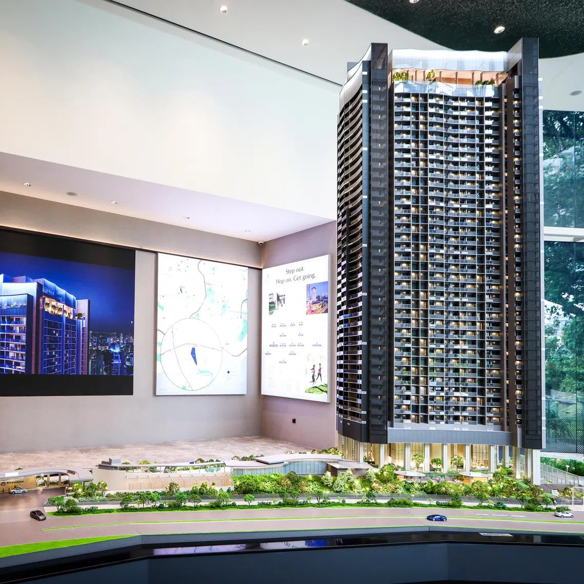 A model of River Green, the condominium for which Kelvin Chang and Carol Cheng were granted options to purchase units. 