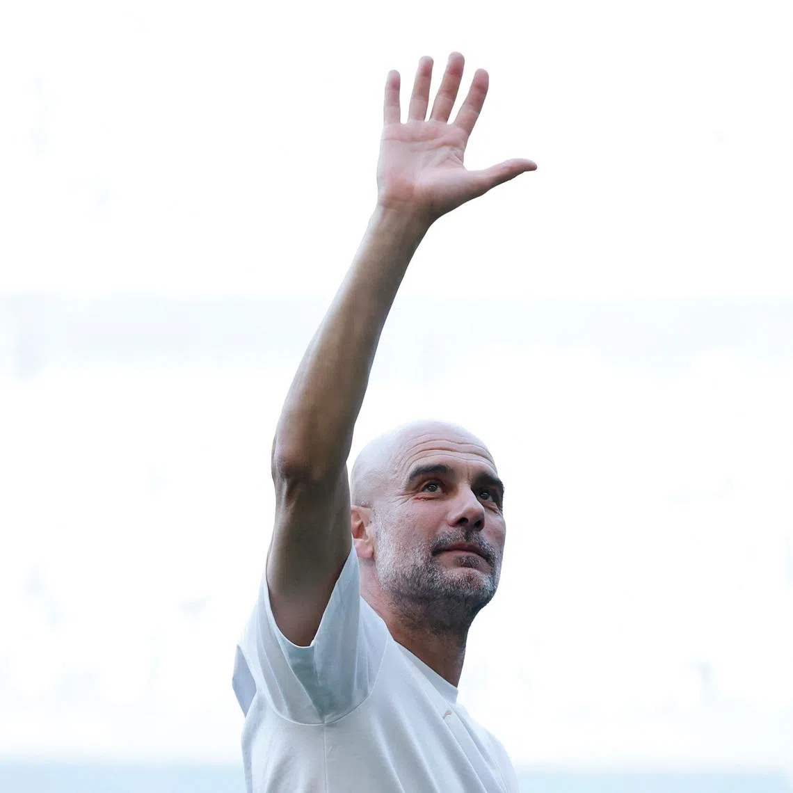 Soccer Football - Premier League - Manchester City v Aston Villa - Etihad Stadium, Manchester, Britain - May 24, 2026 Manchester City manager Pep Guardiola reacts after his last game for the club Action Images via Reuters/Jason Cairnduff