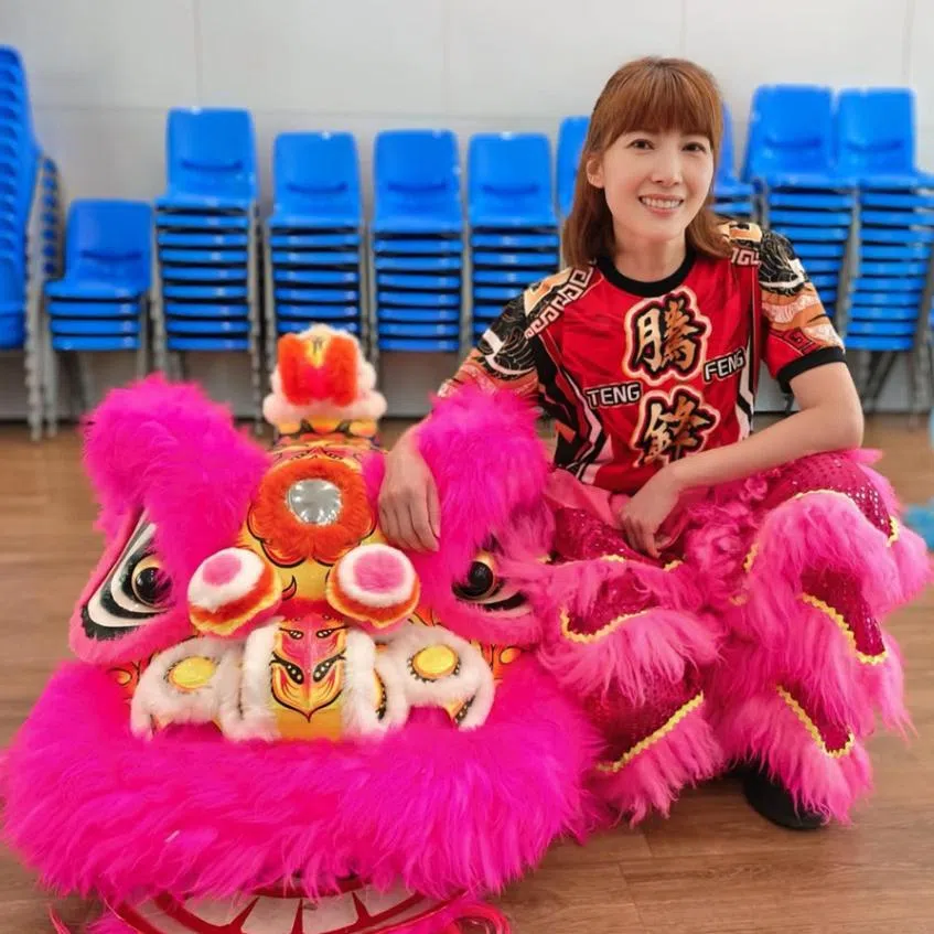 Jeanette Aw performed at a nursing home after a three-hour crash course on lion dance.