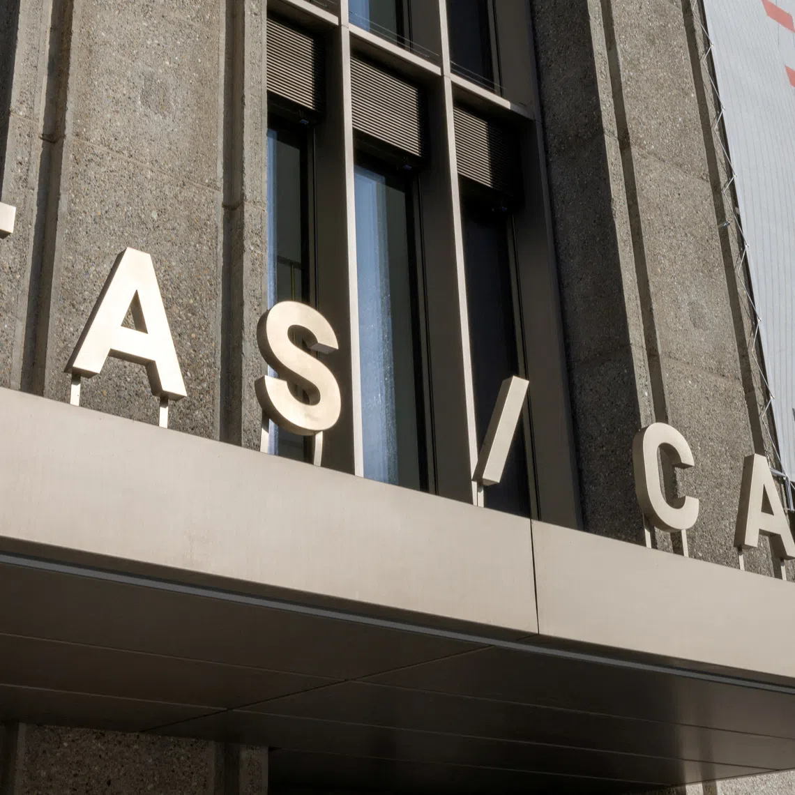 A view of the Court of Arbitration for Sport logo in Lausanne, Switzerland, May 14, 2024. REUTERS/Denis Balibouse