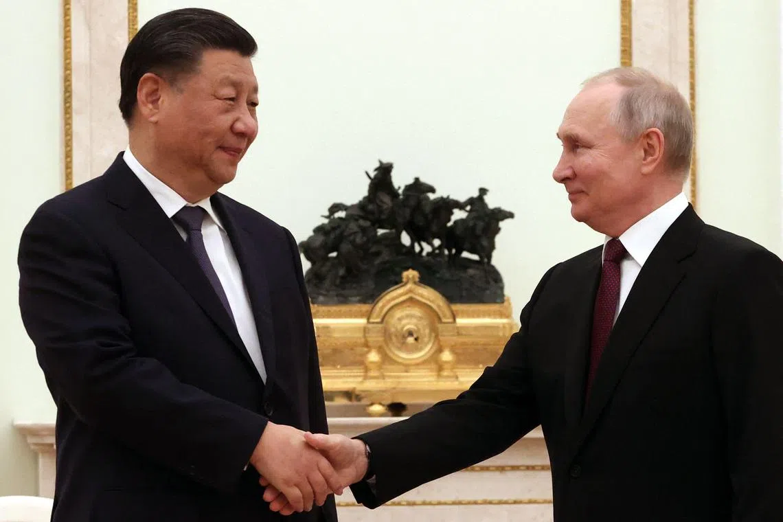 Mr Vladimir Putin seeks Mr X Jinpingi’s backing for the invasion of Ukraine and his help in filling the gaps in trade left by sweeping Western sanctions.