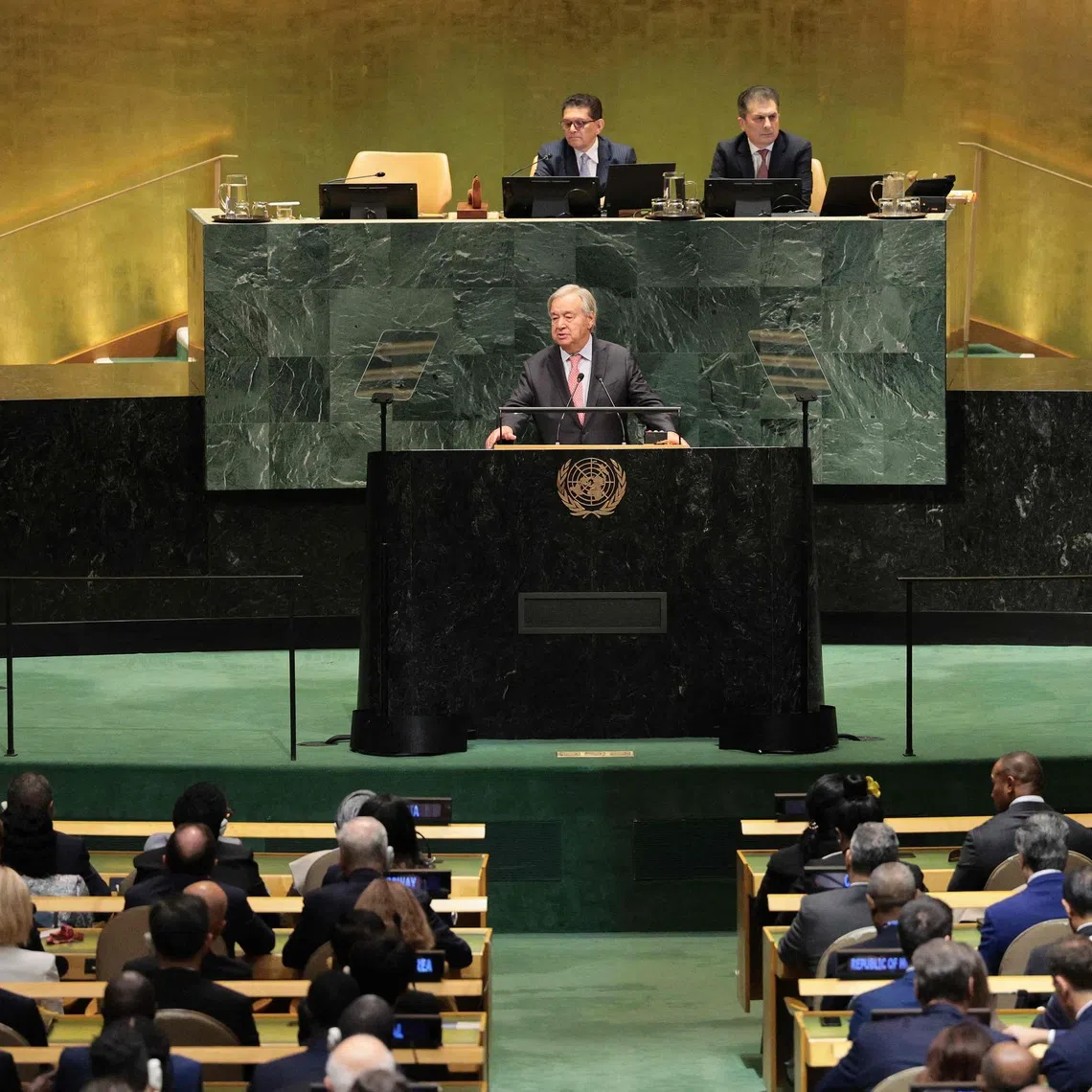 UN secretary-general Antonio Guterres said countries and cultures cannot be allowed to disappear in the sea.