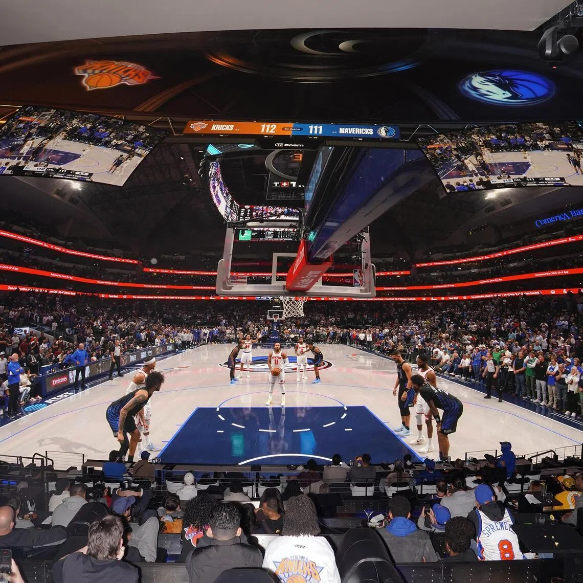 Fans watching an NBA game at COSM in Inglewood could hear the squeaking of sneakers and see the rim shaking after a dunk.
