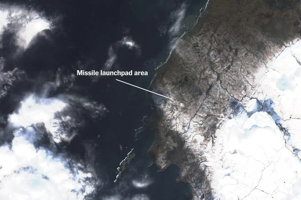 The western coast of Novaya Zemlya in the Russian Arctic, where activity in September 2023 suggests that Russia is preparing to test a nuclear-powered missile.
