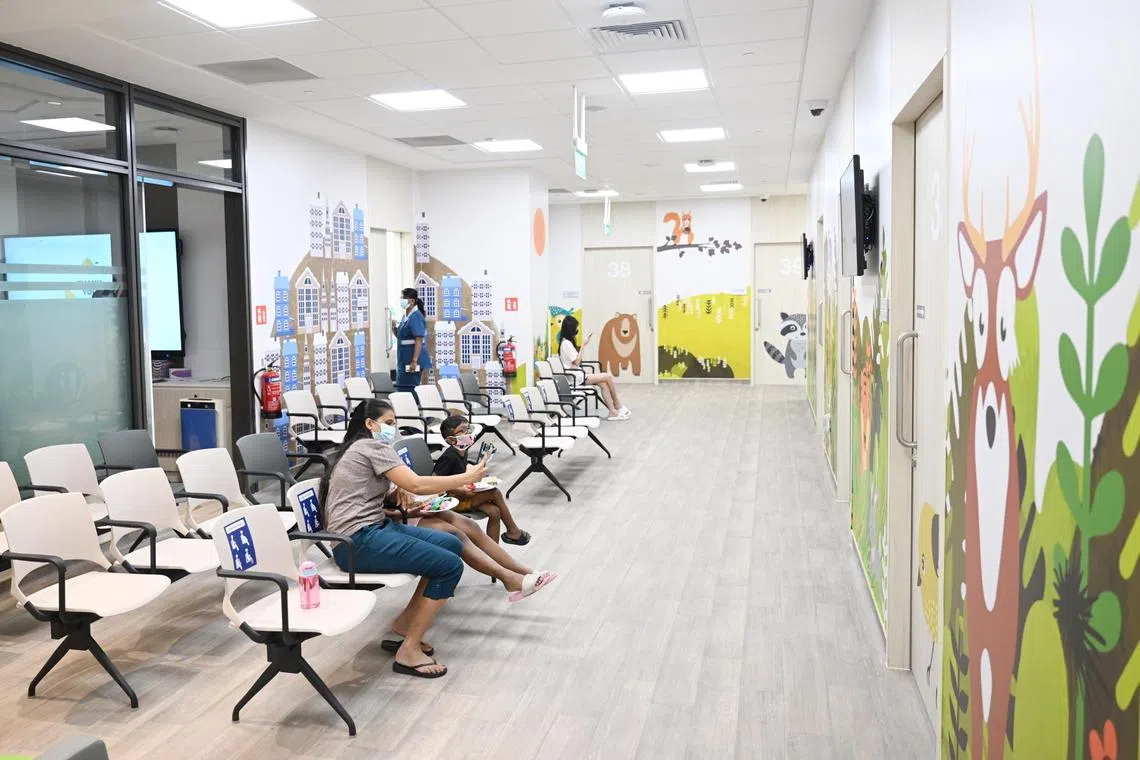 Interior of the Women’s and Children’s clinic at the new Sembawang Polyclinic. 

ST PHOTO: AZMI ATHNI