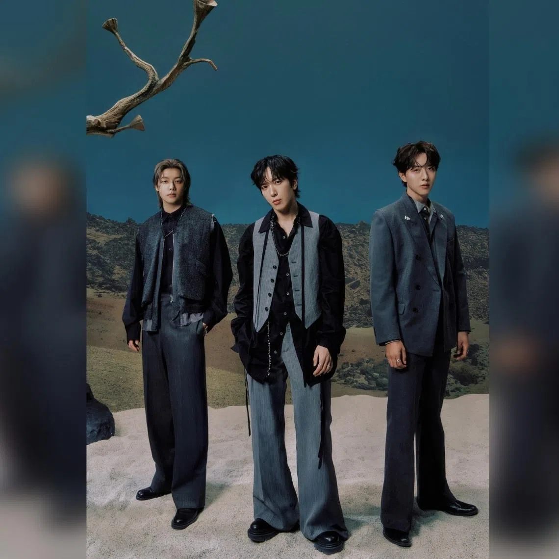 South Korean pop rock band consist of (from left) drummer Kang Min-hyuk, leader and main vocalist Jung Yong-hwa and bassist Lee Jung-shin.