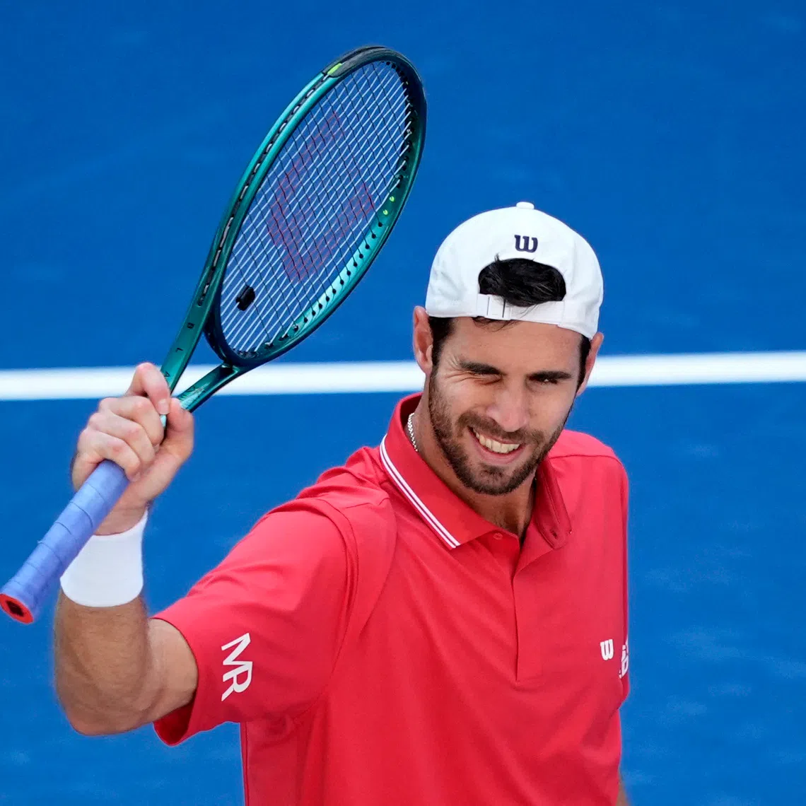 Tennis - U.S. Open - Flushing Meadows, New York, United States - September 3, 2026 Russia's Karen Khachanov celebrates winning his second round match against Canada's Felix Auger-Aliassime REUTERS/Eduardo Munoz