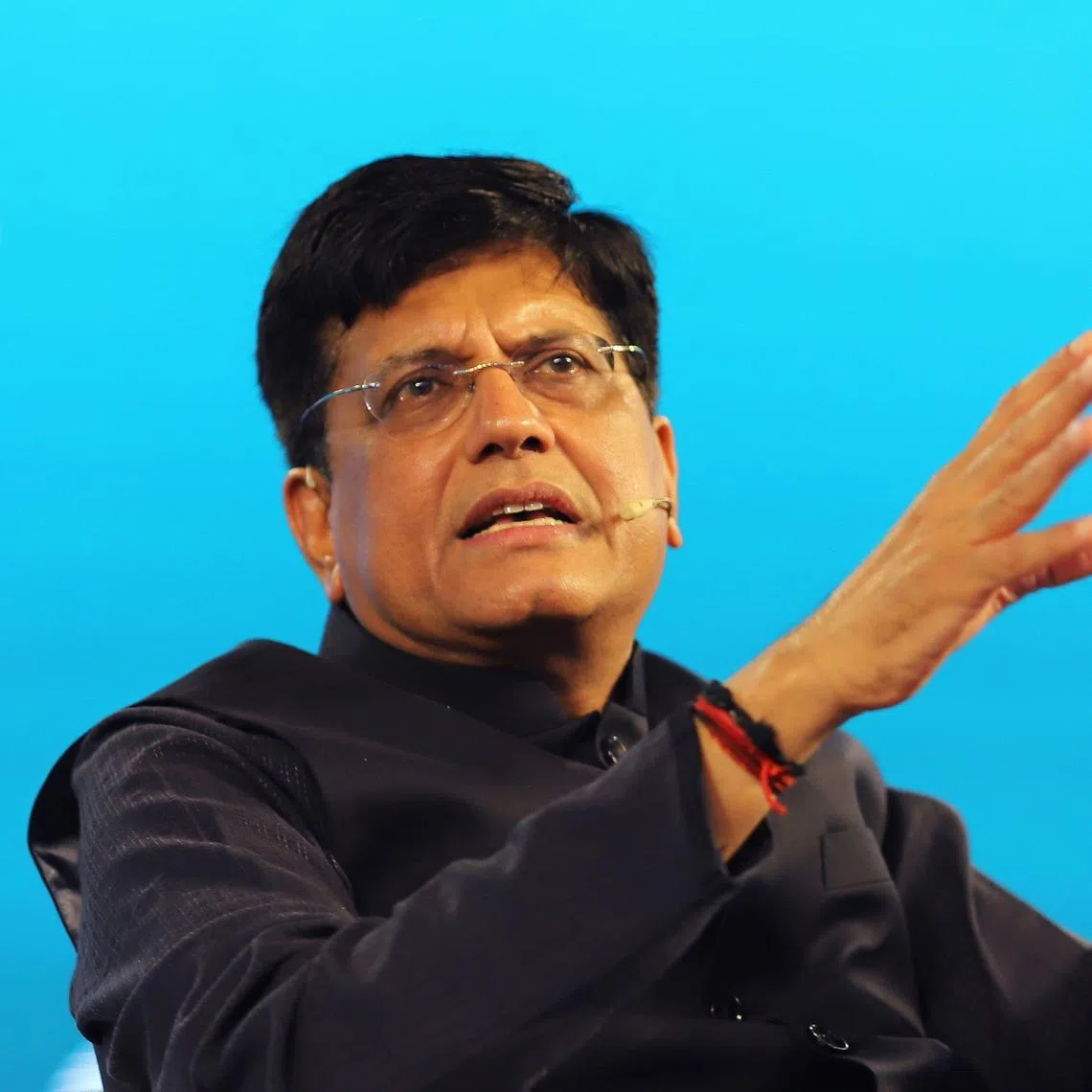Mr Piyush Goyal, India's minister of railways, commerce and industry, speaks during the India Energy Forum by Ceraweek in New Delhi, India, on Oct 15, 2019. 