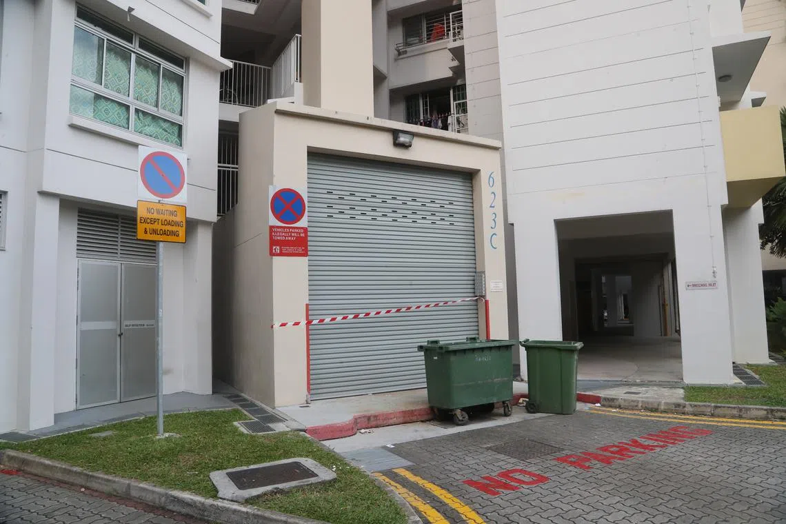 The cleaner was found dead in the refuse chamber at Block 623C in Punggol Central on Oct 16, 2021.