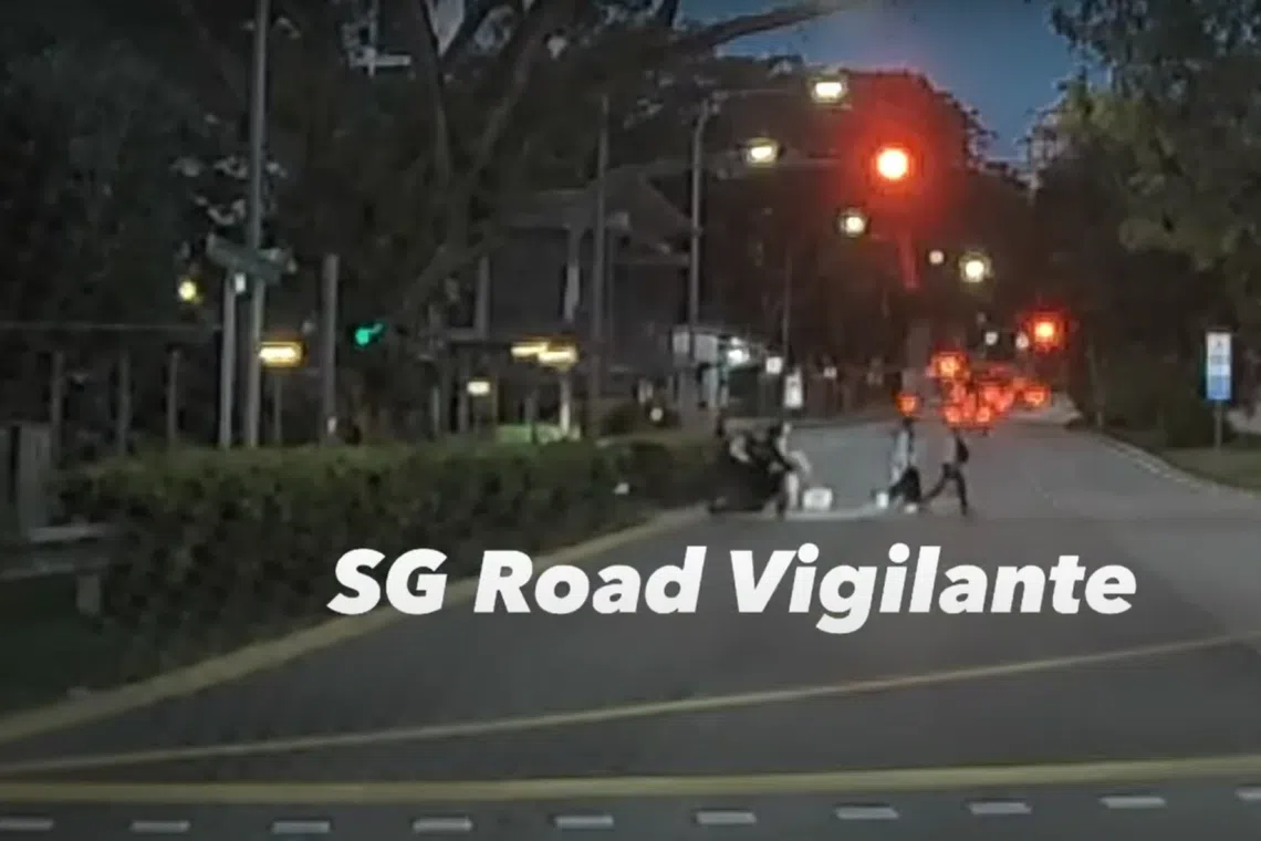 Two female pedestrians, aged 31 and 33, were taken conscious to National University Hospital.