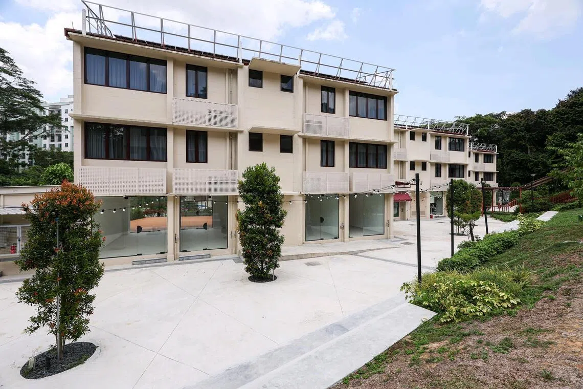Vacant commercial units at Coliwoo Bukit Timah Fire Station. 