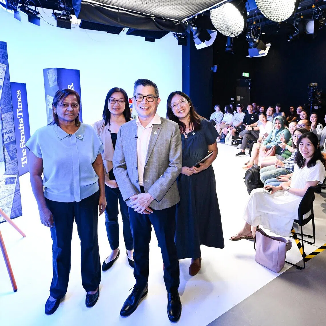 (From left) Senior correspondents Sandra Davie and Jane Ng, ST editor Jaime Ho and ST editor for newsroom insights Diane Leow during the final edition of Conversations with The Straits Times on Dec 12.