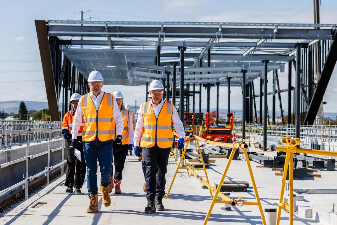 Australian Prime Minister Anthony Albanese (left) has presented high-speed rail as a way to grow the economy and cut carbon emissions.
