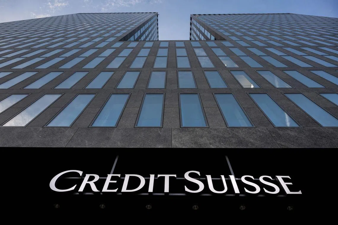 Credit Suisse Group AG shares plunged and the cost of insuring its bonds against default were near a distressed level after the bank’s biggest shareholder ruled out any additional support.