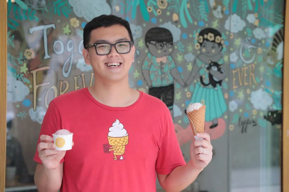Co-owner of Merely Ice Cream Mr Tham Ying Wai, 38. 