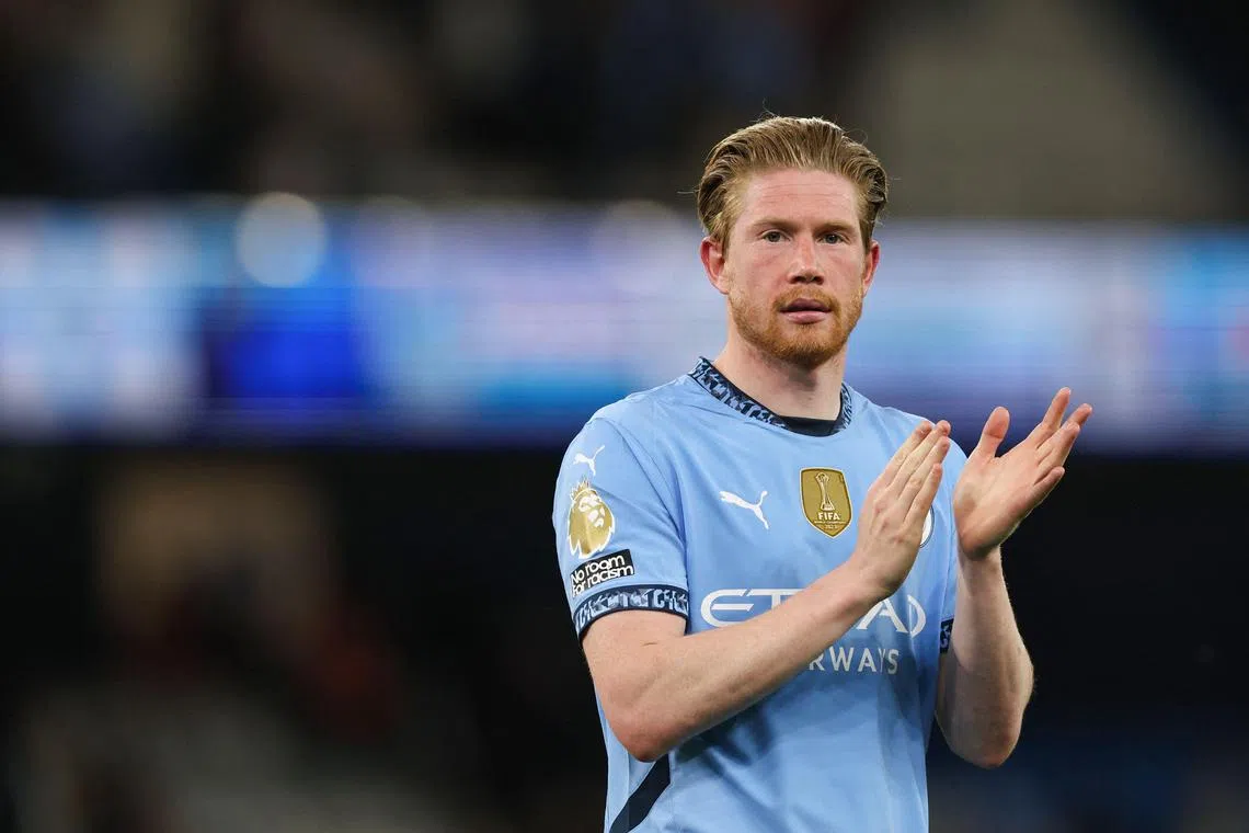 Manchester City's Kevin de Bruyne will be playing his last game for the club and will be hoping to win the FA Cup.