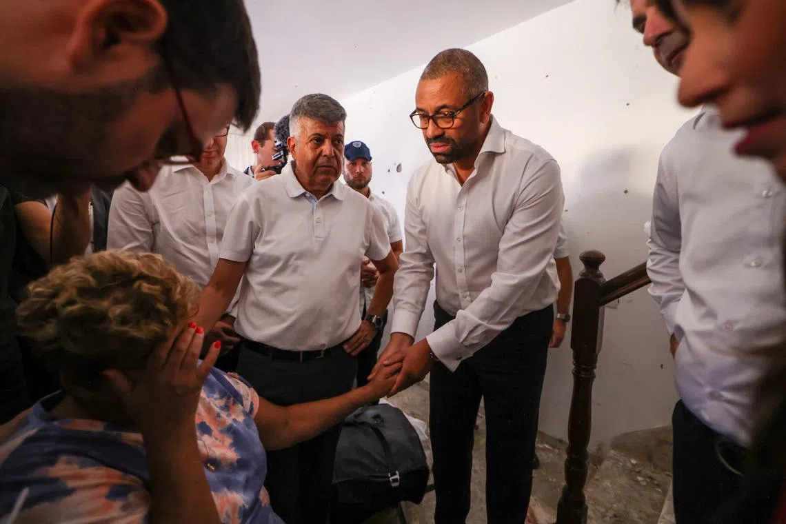 British foreign minister James Cleverly posted a photo online of his visit to Israel.