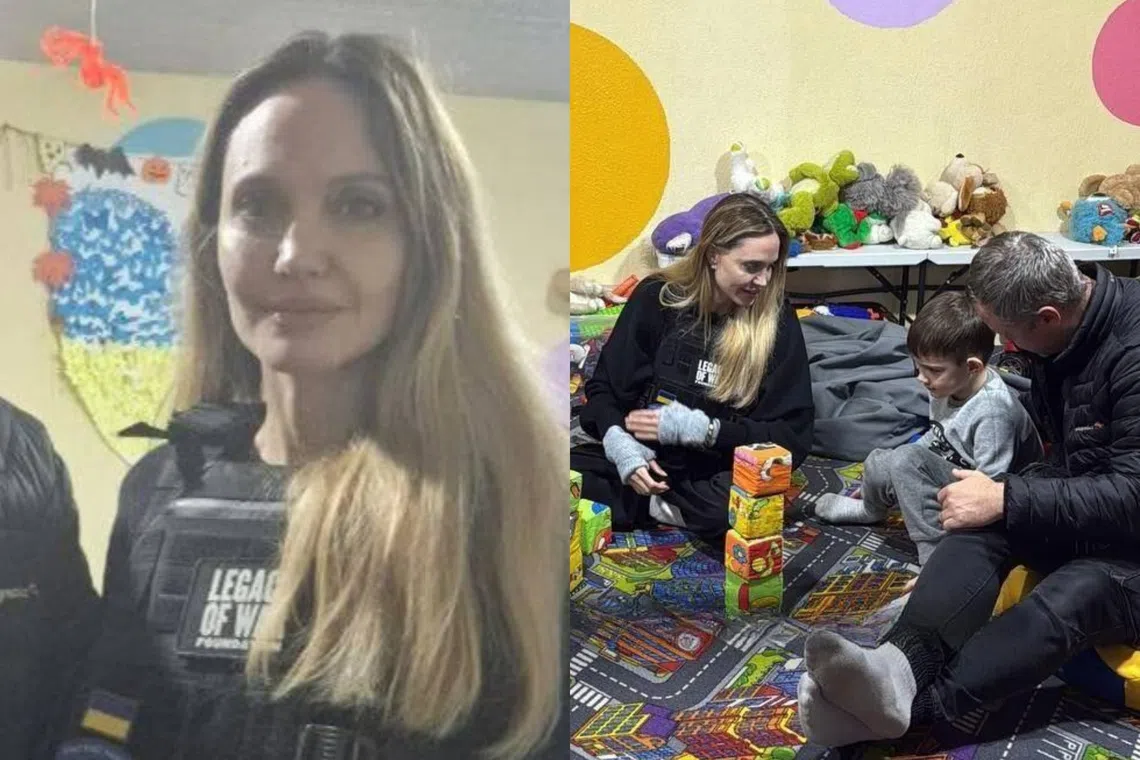 Hollywood star Angelina Jolie - a former UN ambassador for refugees - visited a maternity ward and a children’s hospital, according to reports.