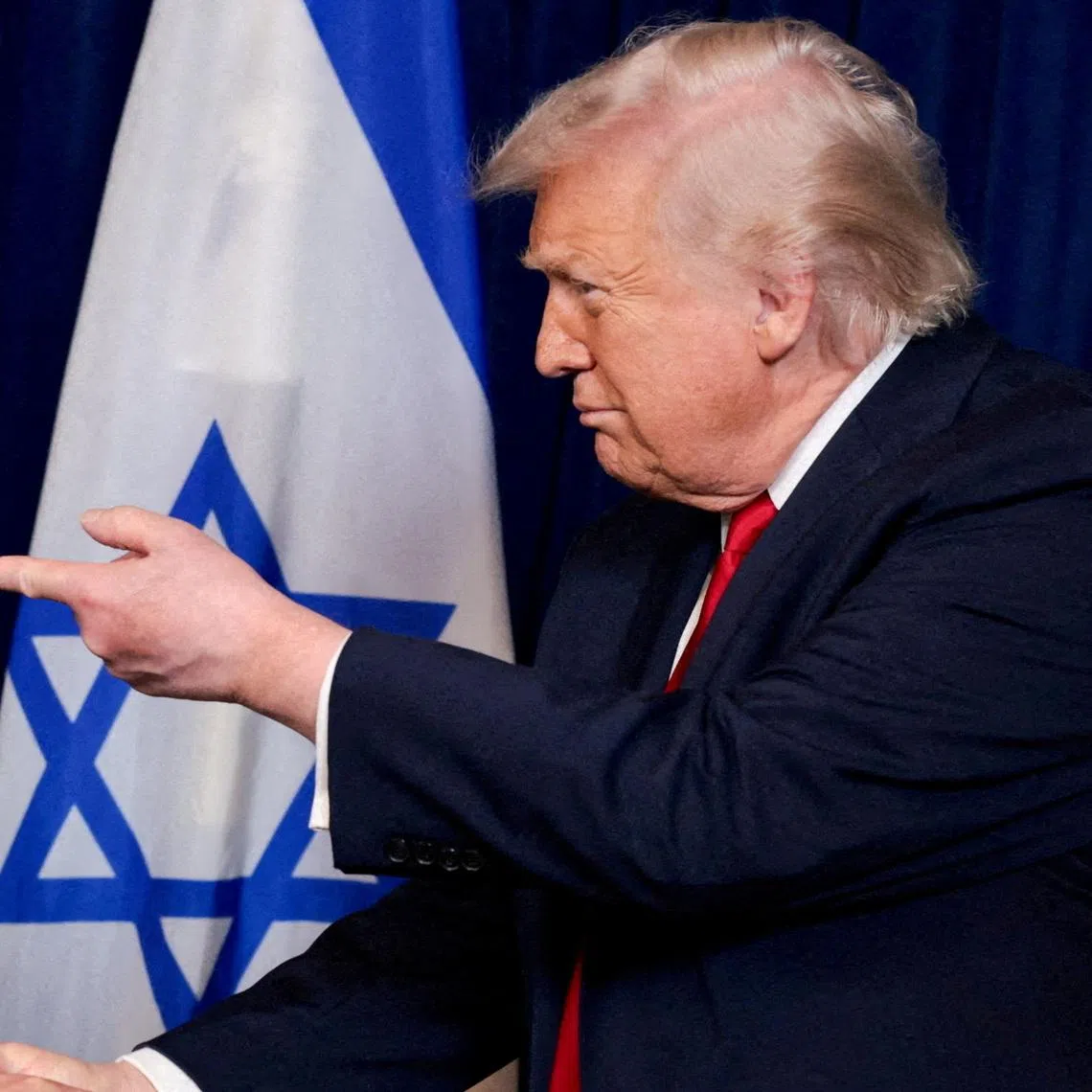 US President Donald Trump (right) with Israeli PM Benjamin Netanyahu during a press conference at Trump’s Mar-a-Lago club in Palm Beach, Florida, on Dec 29, 2025.