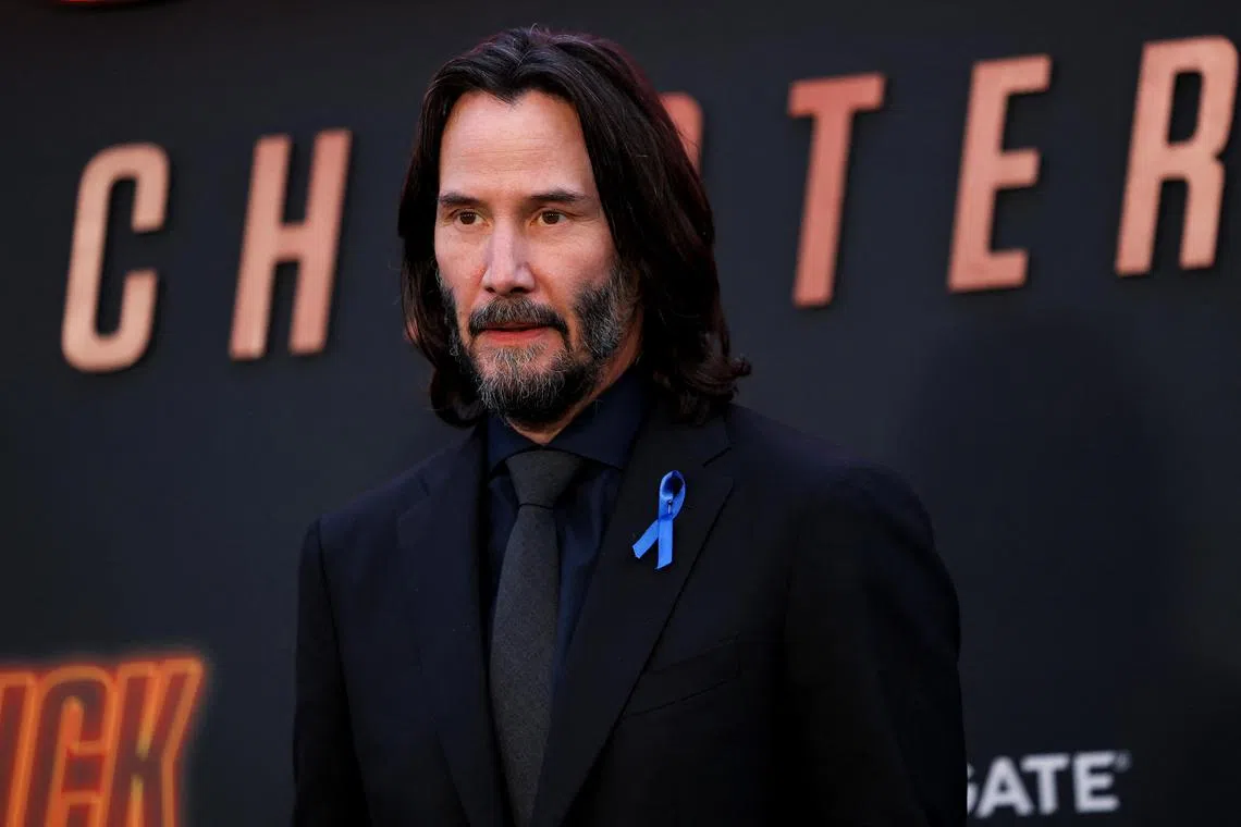 Keanu Reeves attends the premiere for the film "John Wick: Chapter 4", in Los Angeles, California, on March 20, 2023.