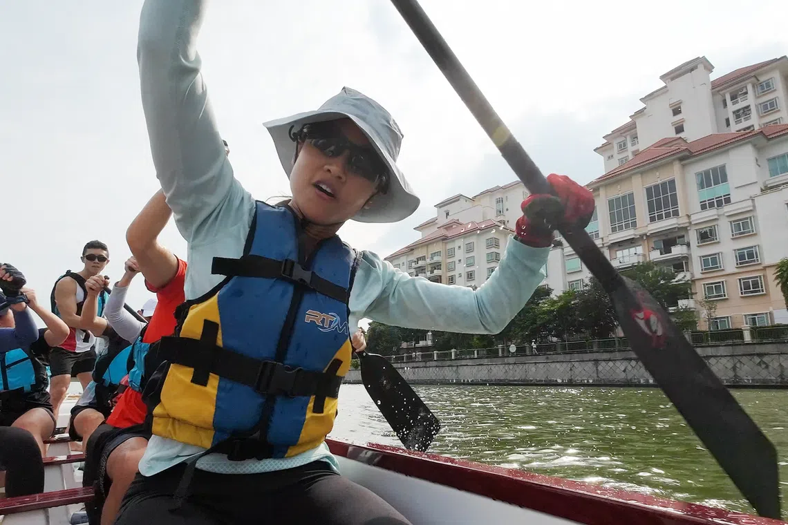 programme director at dso national laboratories winds down with dragon boat team, one of the firm’s many common interest groups, best employers singapore