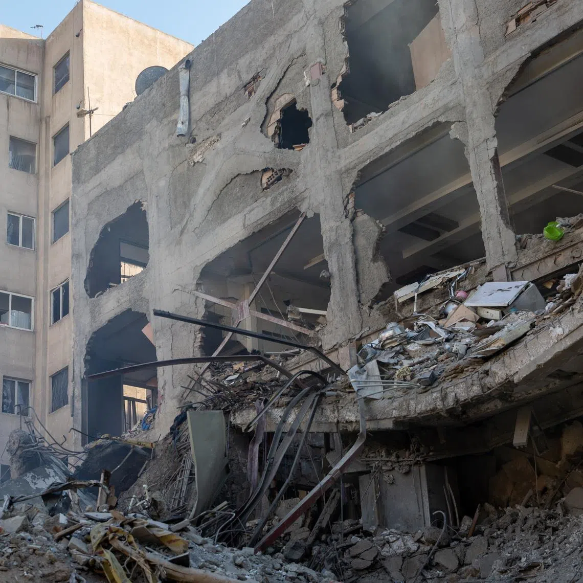 Buildings damaged in airstrikes in Tehran, Iran, on April 7. 