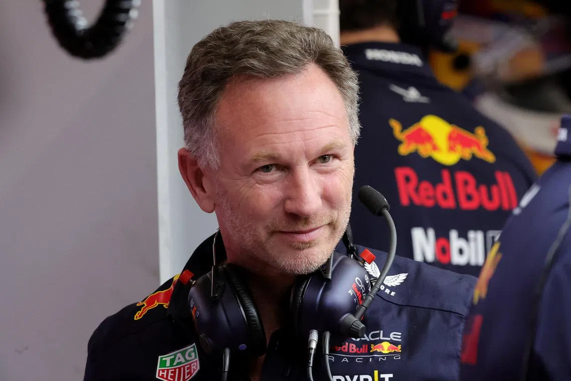 FILE PHOTO: Formula One F1 - Saudi Arabian Grand Prix - Jeddah Corniche Circuit, Jeddah, Saudi Arabia - March 8, 2024 Red Bull team principal Christian Horner during qualifying Pool via REUTERS/Giuseppe Cacace/ File photo