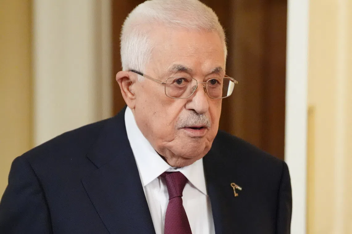 Palestinian leader Mahmoud Abbas will address the United Nations virtually on Sept 25.