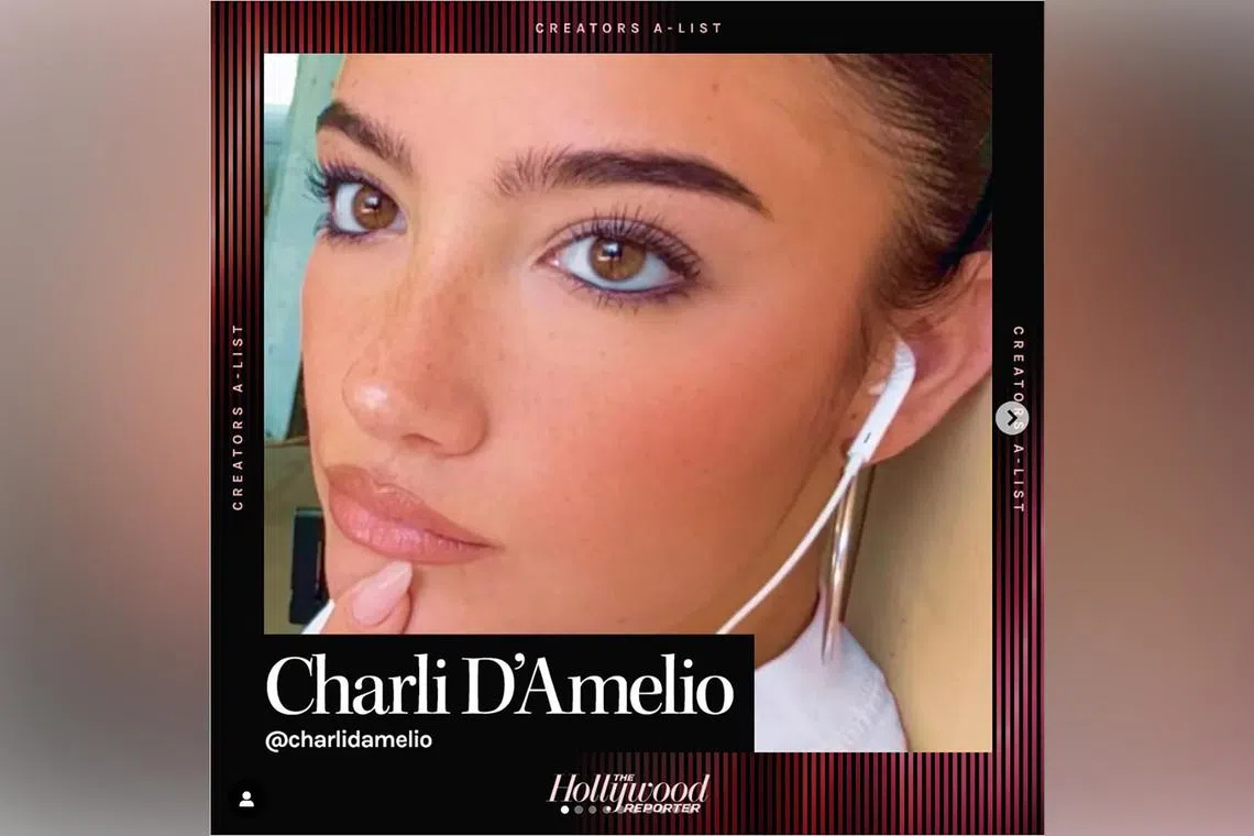 Charlie D’Amelio on The Hollywood Reporter's list of top 50 most influential influencers.
