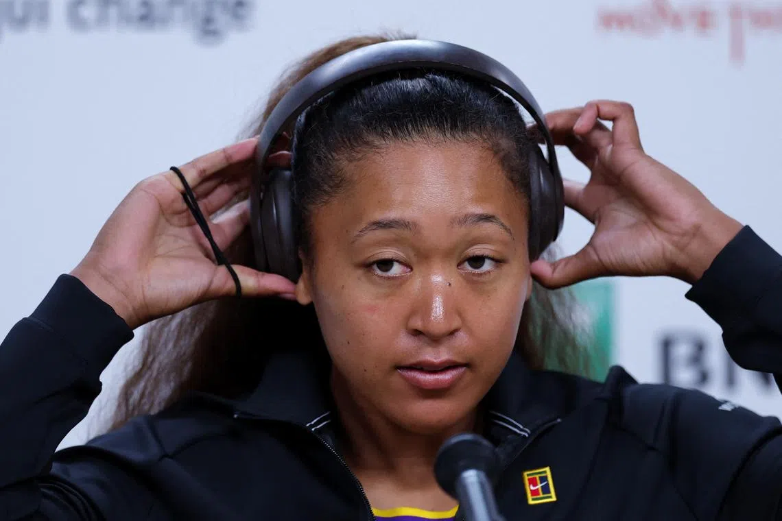 Tennis - French Open - Roland Garros, Paris, France - May 25, 2024 Japan's Naomi Osaka during the press conference REUTERS/Gonzalo Fuentes