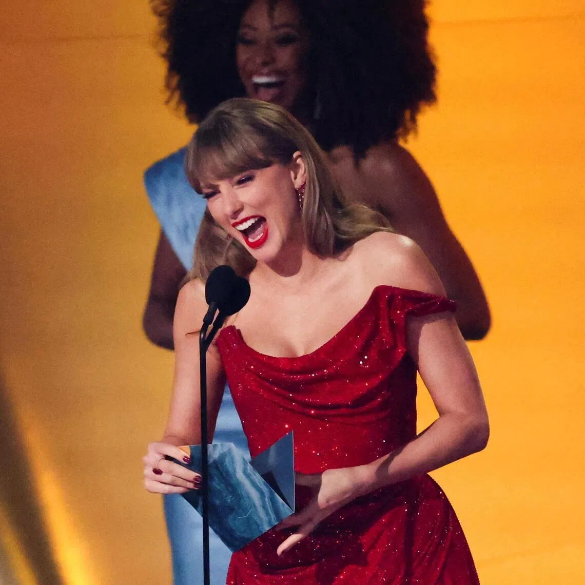 Taylor Swift (above), 36, will join the ranks of Stevie Wonder, who was 33 when he was inducted in 1983.