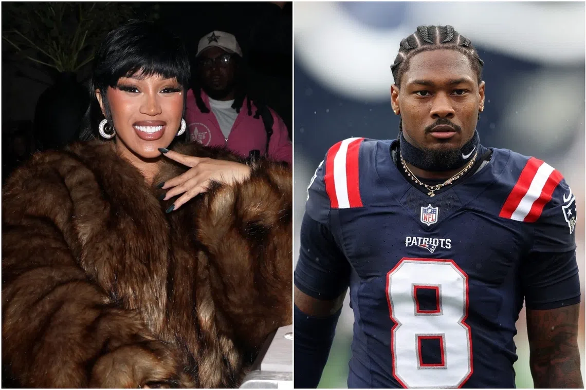 Cardi B (left) and Stefon Diggs announced they were dating earlier in 2025.