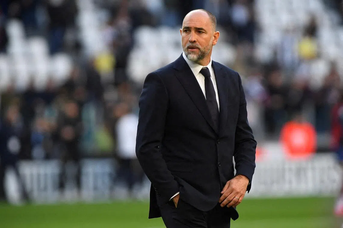 FILE PHOTO: Soccer Football - Serie A - Juventus v Genoa - Allianz Stadium, Turin, Italy - March 29, 2025 Juventus coach Igor Tudor before the match REUTERS/Massimo Pinca/File Photo