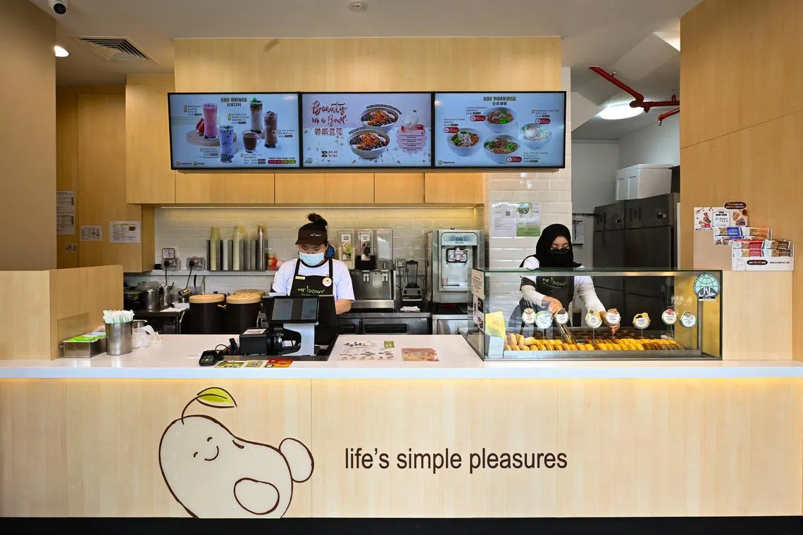 Snack chain Mr Bean has added 11 outlets since 2018 but needed a 5 per cent increase in manpower, thanks to digitalisation. 