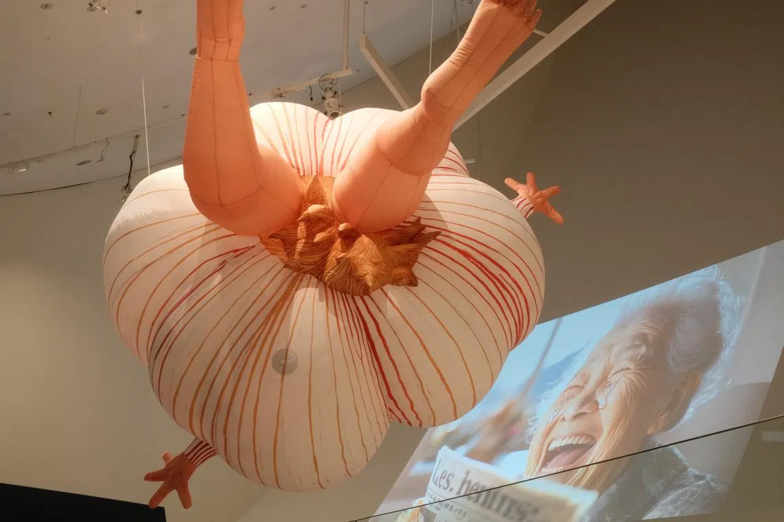  Singaporean artist Niceaunties has created her first real world work, an oversized inflatable of a garlic character, for the ArtScience Museum's In The Ether festival.