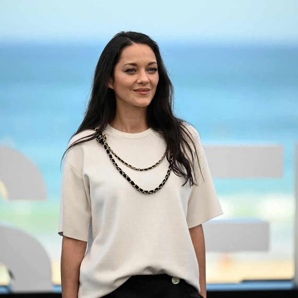French actress Marion Cotillard promoting the Nicole Garcia film 7.40 That Day, which is competing for the San Sebastian Film Festival’s top prize.