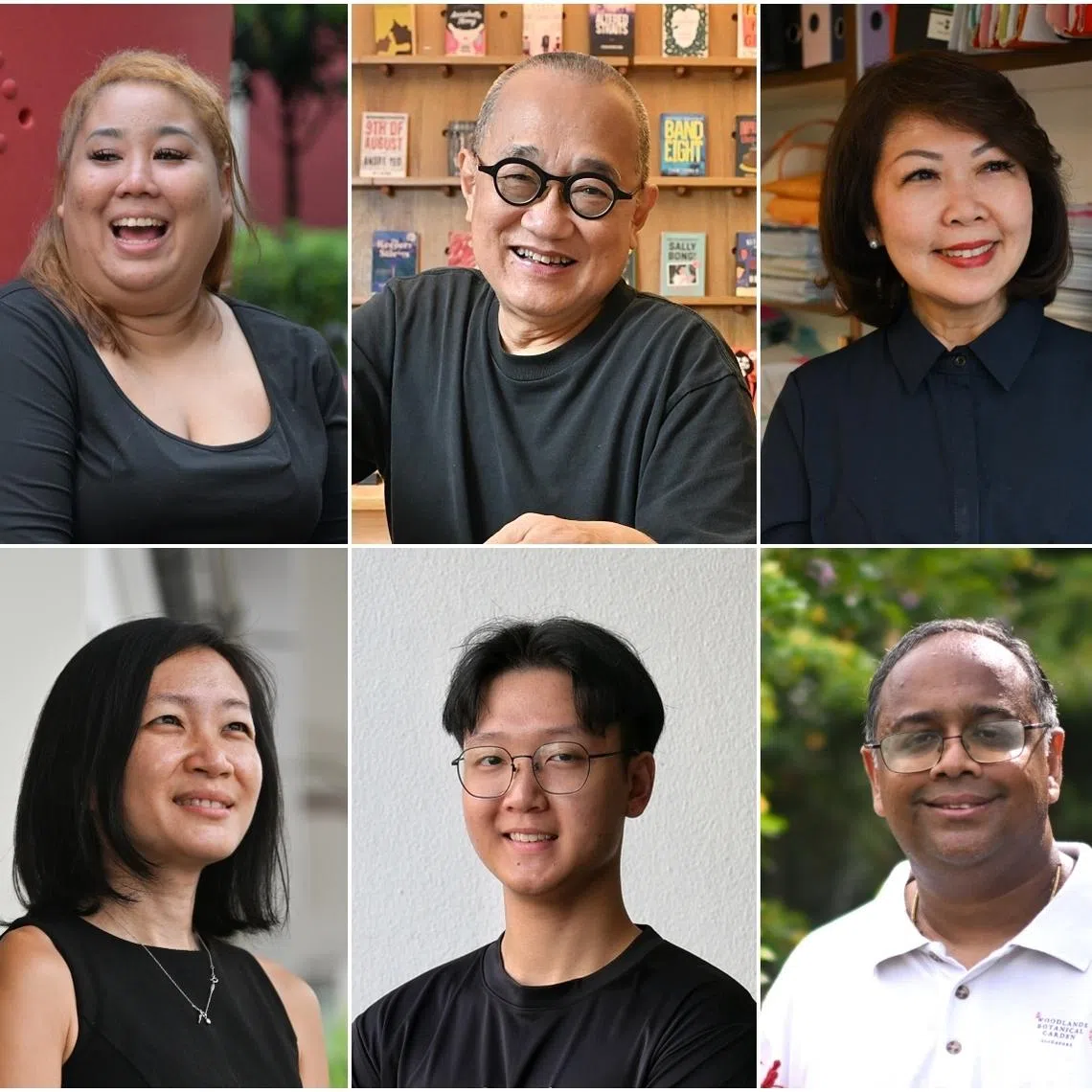 The nominees for ST’s Singaporean of the Year are (top row, from left) Ms Lydia Susiyanti Sukarbi, Mr Edmund Wee, Ms Peggy Yee, Mr Robert Sim; (bottom row, from left) Dr Chen Shiling, Mr Darryl Lee, Mr Ganesh Kumar, Mr Steven Goh.