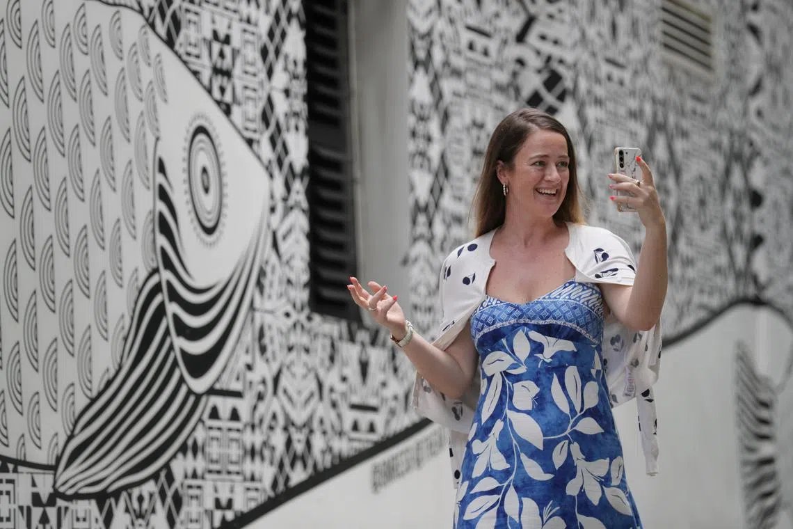 Ms Candice Gallagher, 37, an English expat who has lived in Singapore for four years, photographed at Amoy street on Aug 2, 2023.
