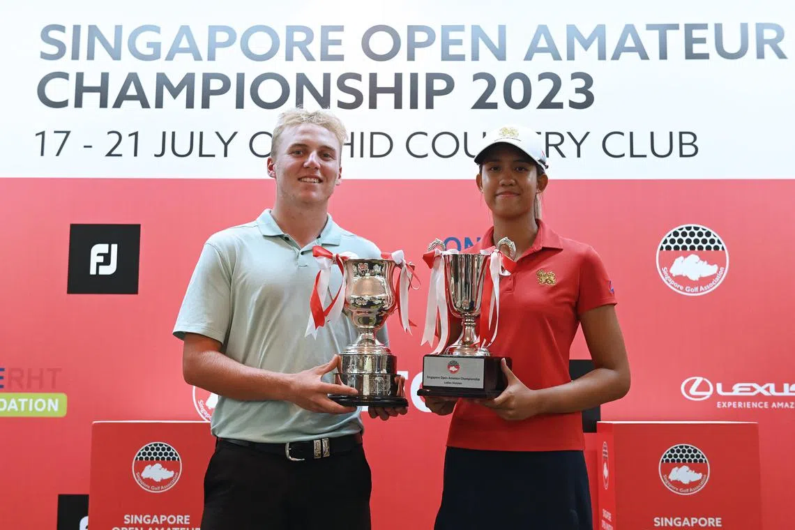 Australia's Lincoln Morgan and Thailand's Navaporn Soontreeyapas clinched the men's and women's divisions of the Singapore Open Amateur Championship respectively.